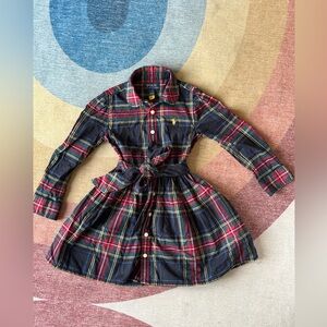 Polo Ralph Lauren Little Girls Plaid Cotton Twill Shirtdress size 4T